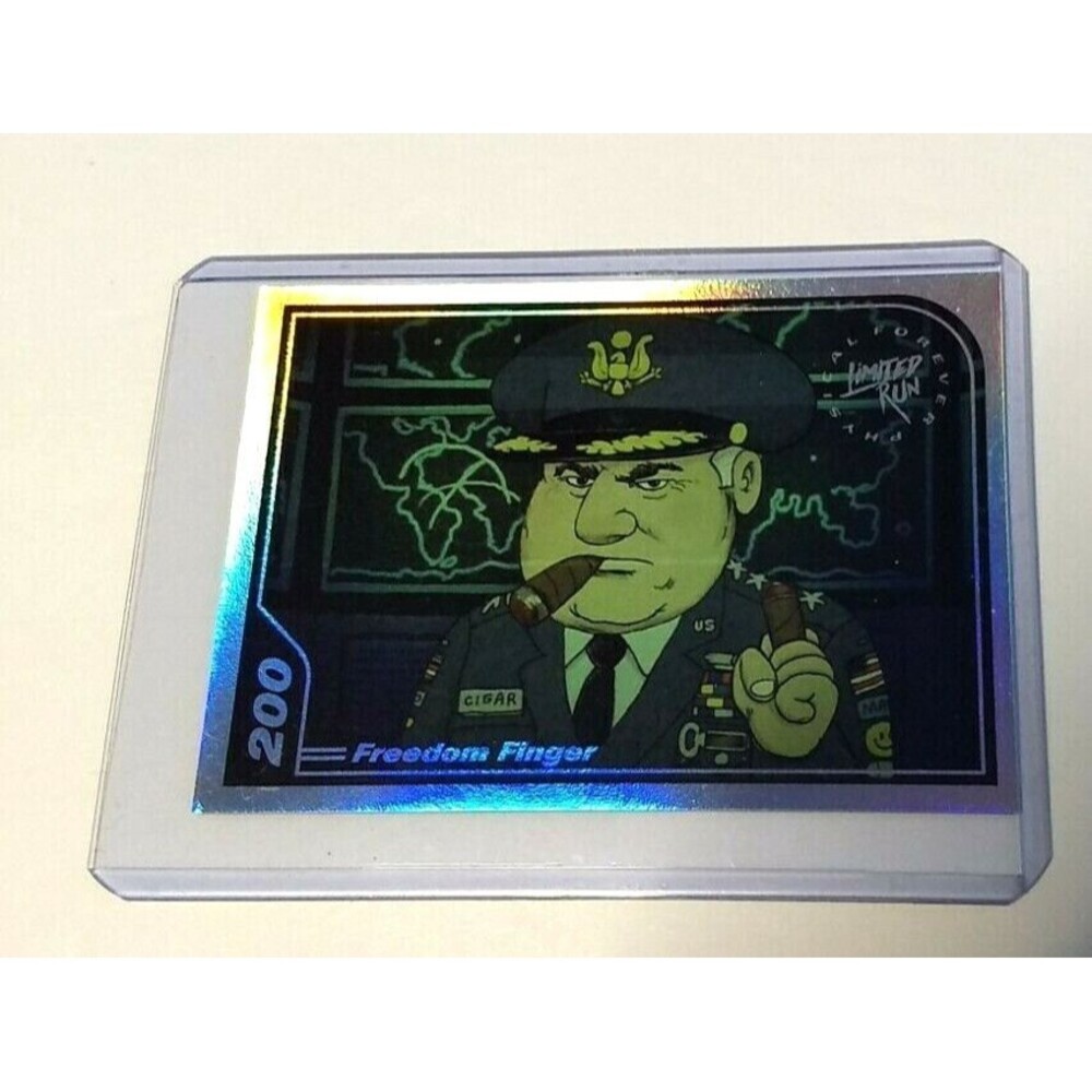 Freedom Finger #200 Limited Run Silver Foil Trading Card New w/ protector